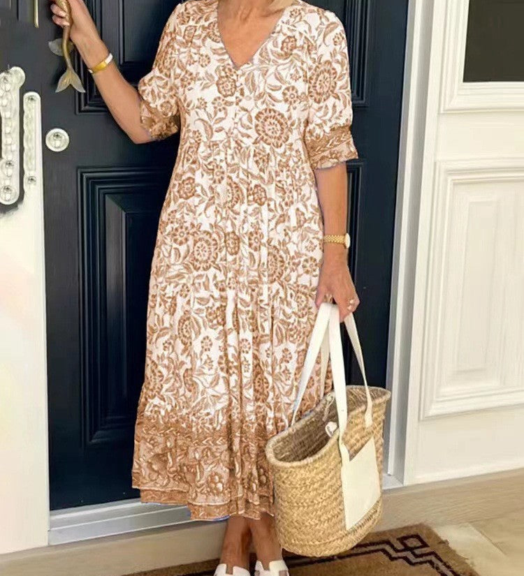 Mara – Vestido fluido leve com efeito lisonjeiro
