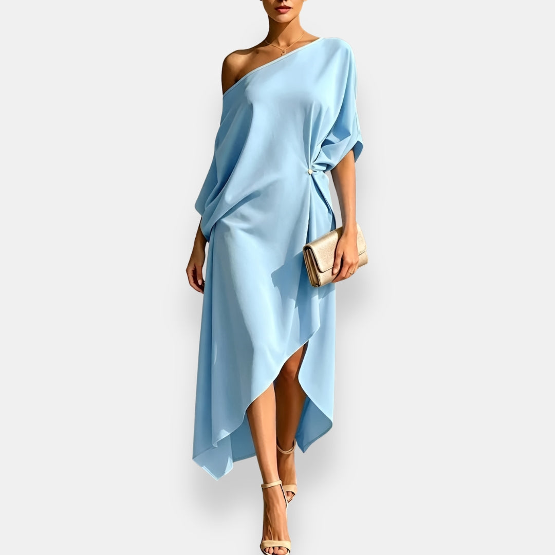 Oriana - Vestido Assimétrico com Drapeado