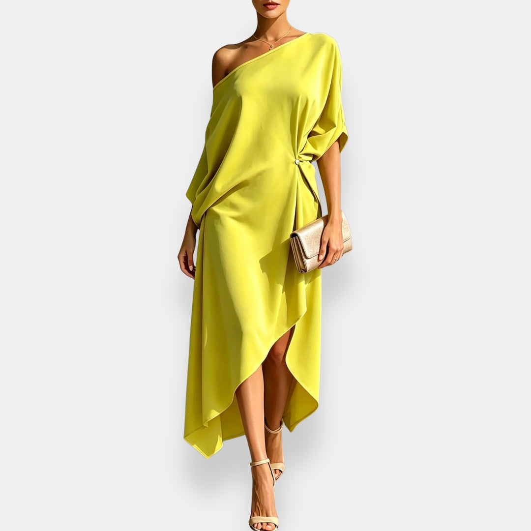 Oriana - Vestido Assimétrico com Drapeado