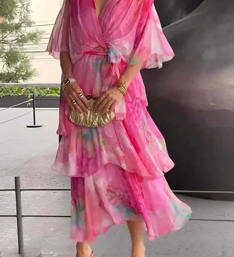 Carla – Vestido elegante em chiffon