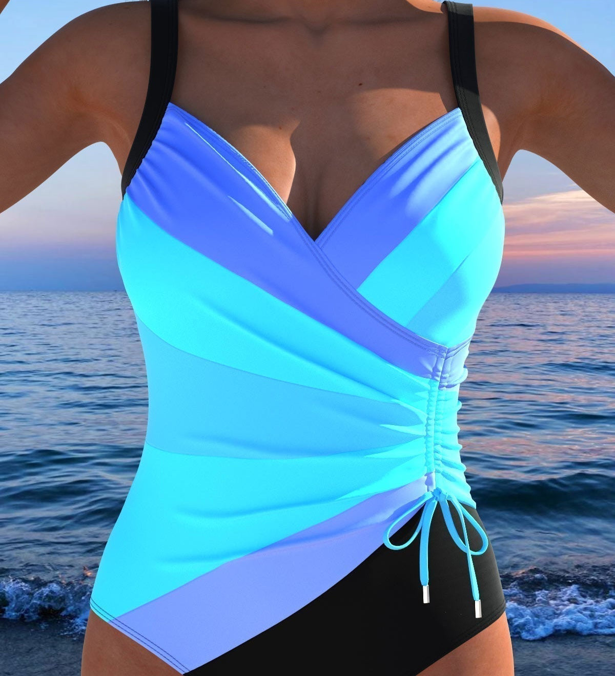 Elsa – Fato de banho elegante com padrão colorido