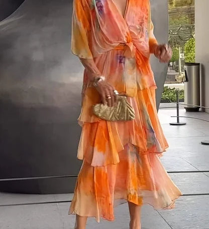Carla – Vestido elegante em chiffon