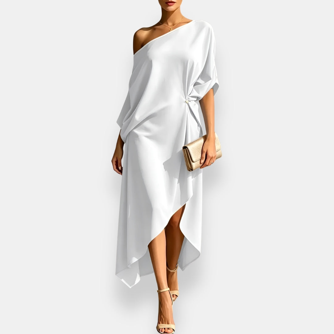 Oriana - Vestido Assimétrico com Drapeado