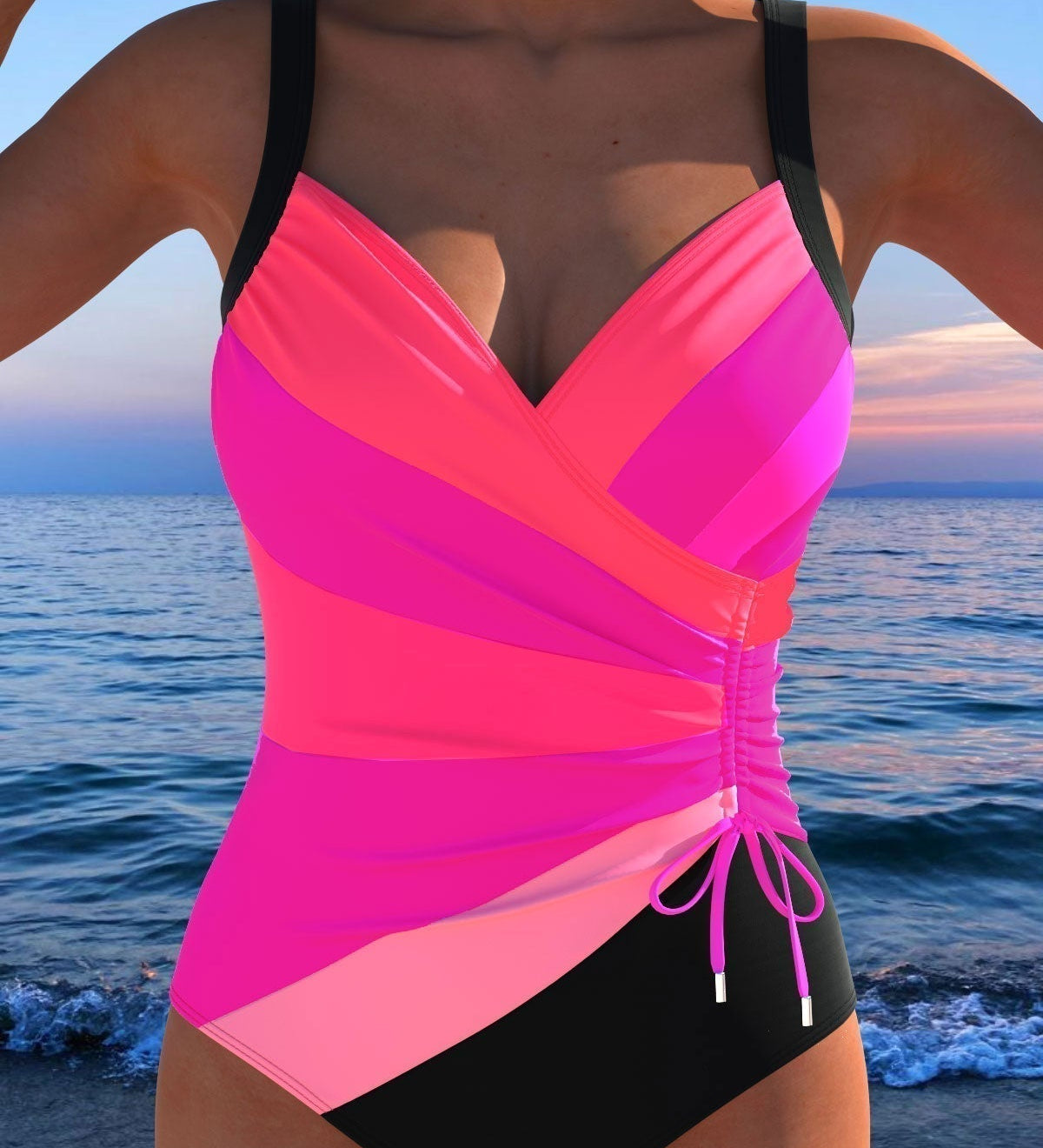 Elsa – Fato de banho elegante com padrão colorido
