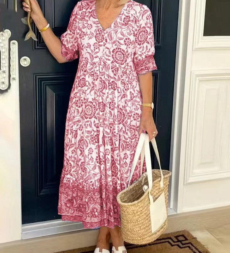 Mara – Vestido fluido leve com efeito lisonjeiro