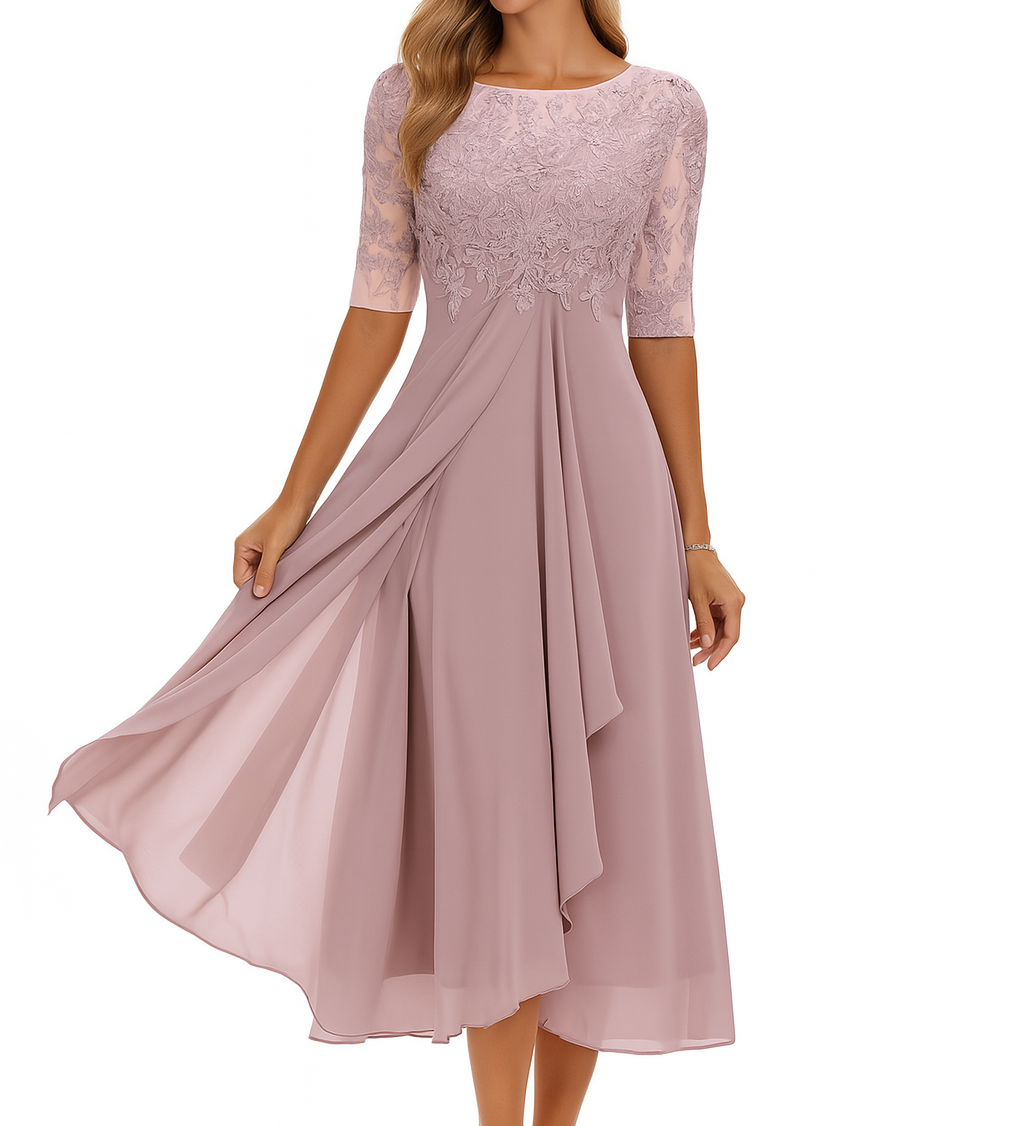 Valentina - Vestido Renda Manga 3/4