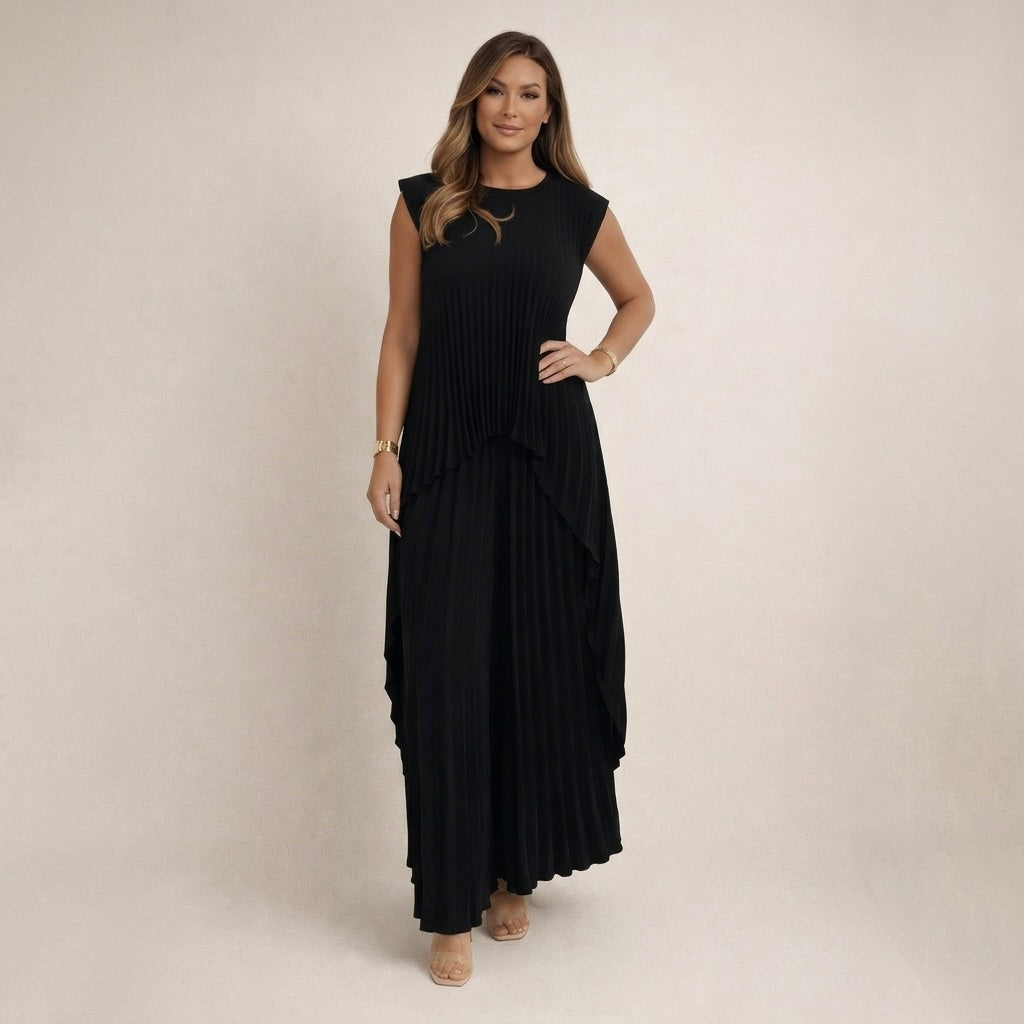Aldina - Conjunto Elegante com Plissados