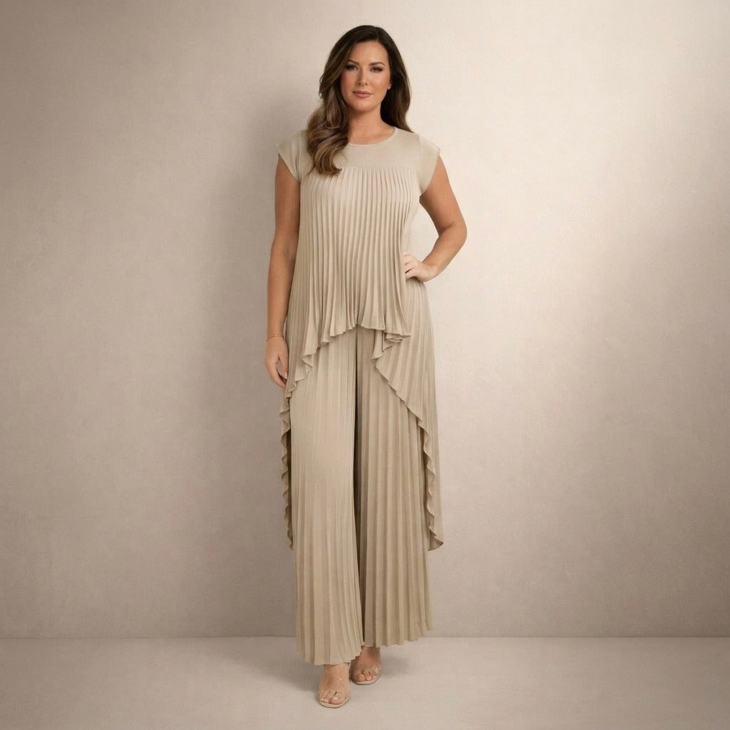 Aldina - Conjunto Elegante com Plissados