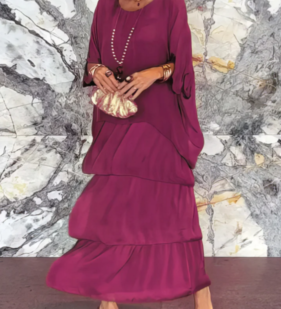 Lara – Vestido longo fluido elegante