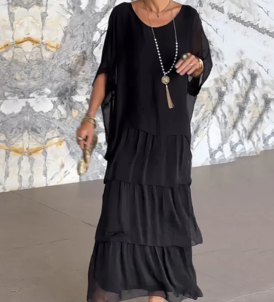 Lara – Vestido longo fluido elegante