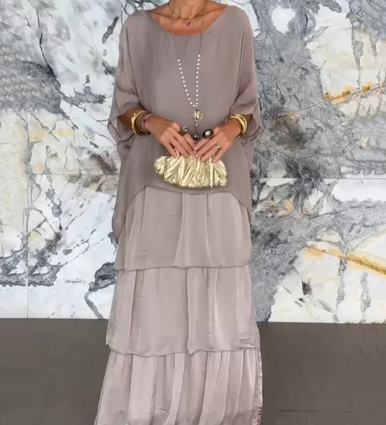 Lara – Vestido longo fluido elegante