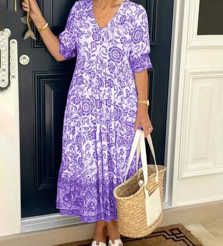 Mara – Vestido fluido leve com efeito lisonjeiro