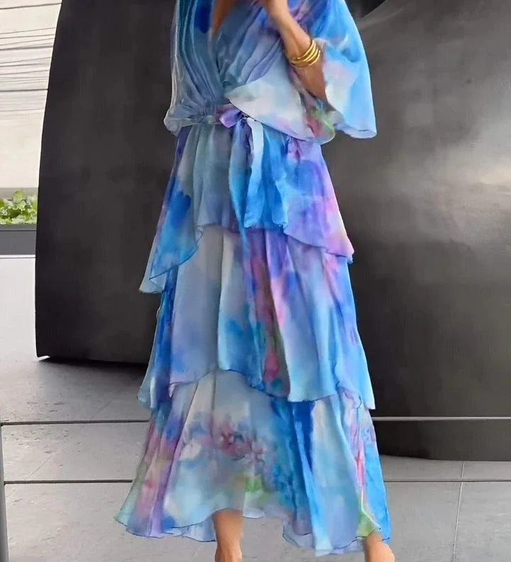 Carla – Vestido elegante em chiffon