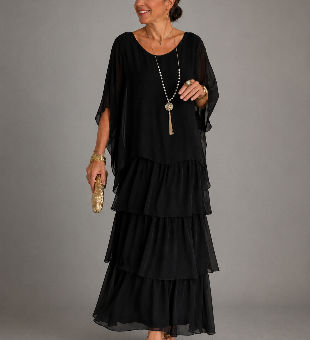 Emília - Vestido Longo Fluido e Elegante