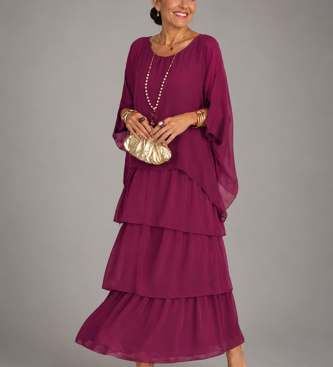 Emília - Vestido Longo Fluido e Elegante