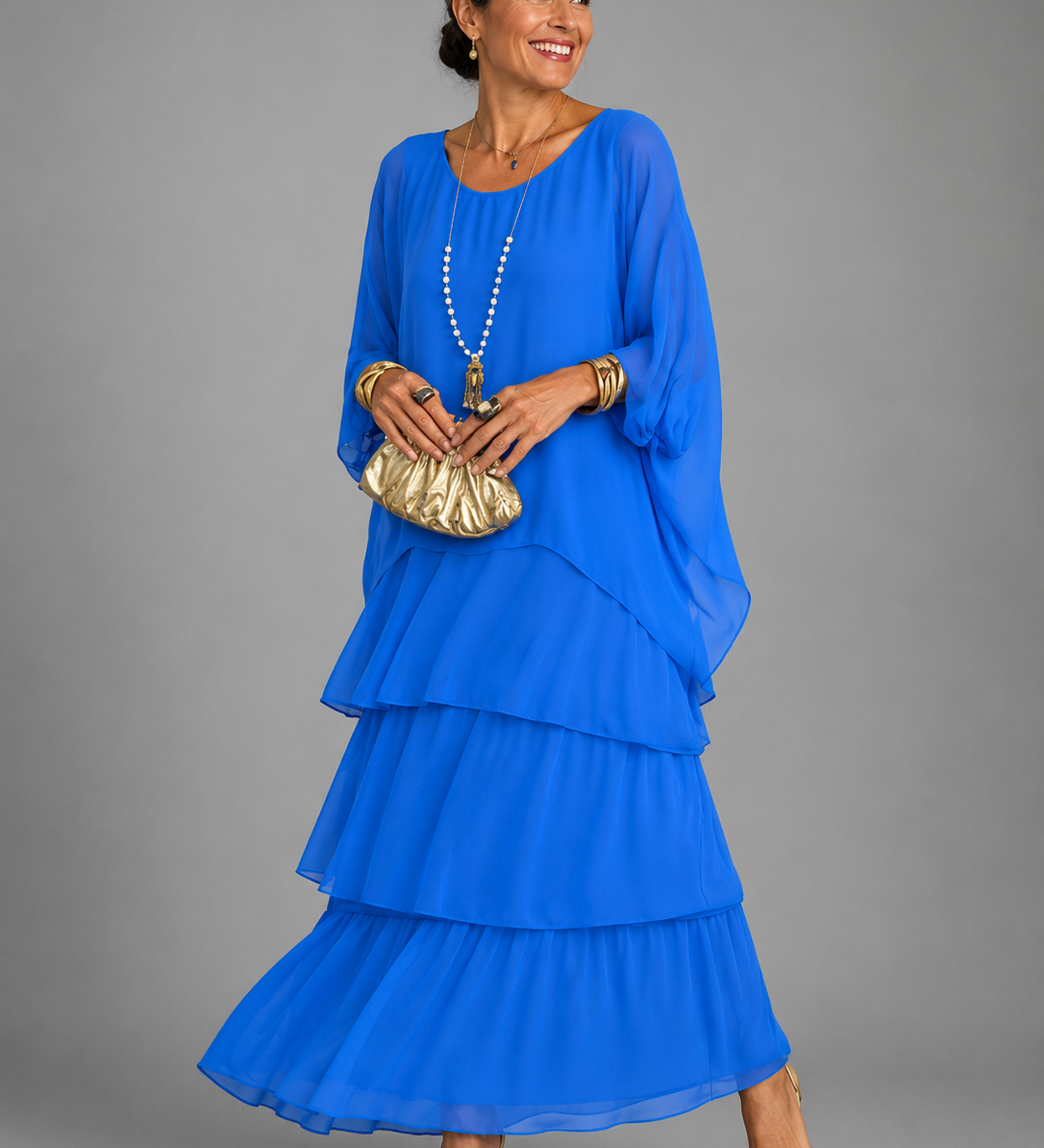 Emília - Vestido Longo Fluido e Elegante