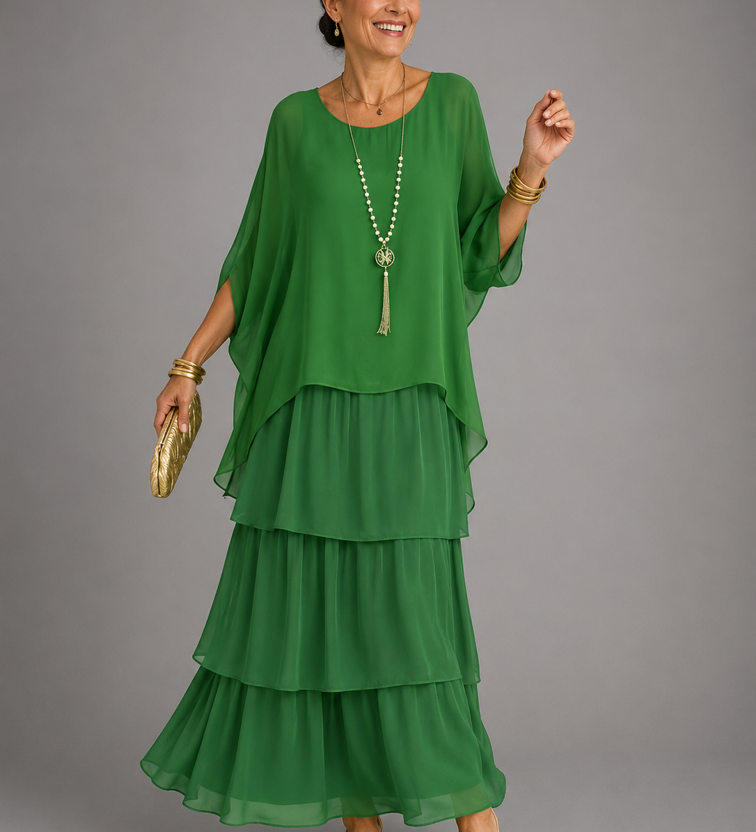Emília - Vestido Longo Fluido e Elegante