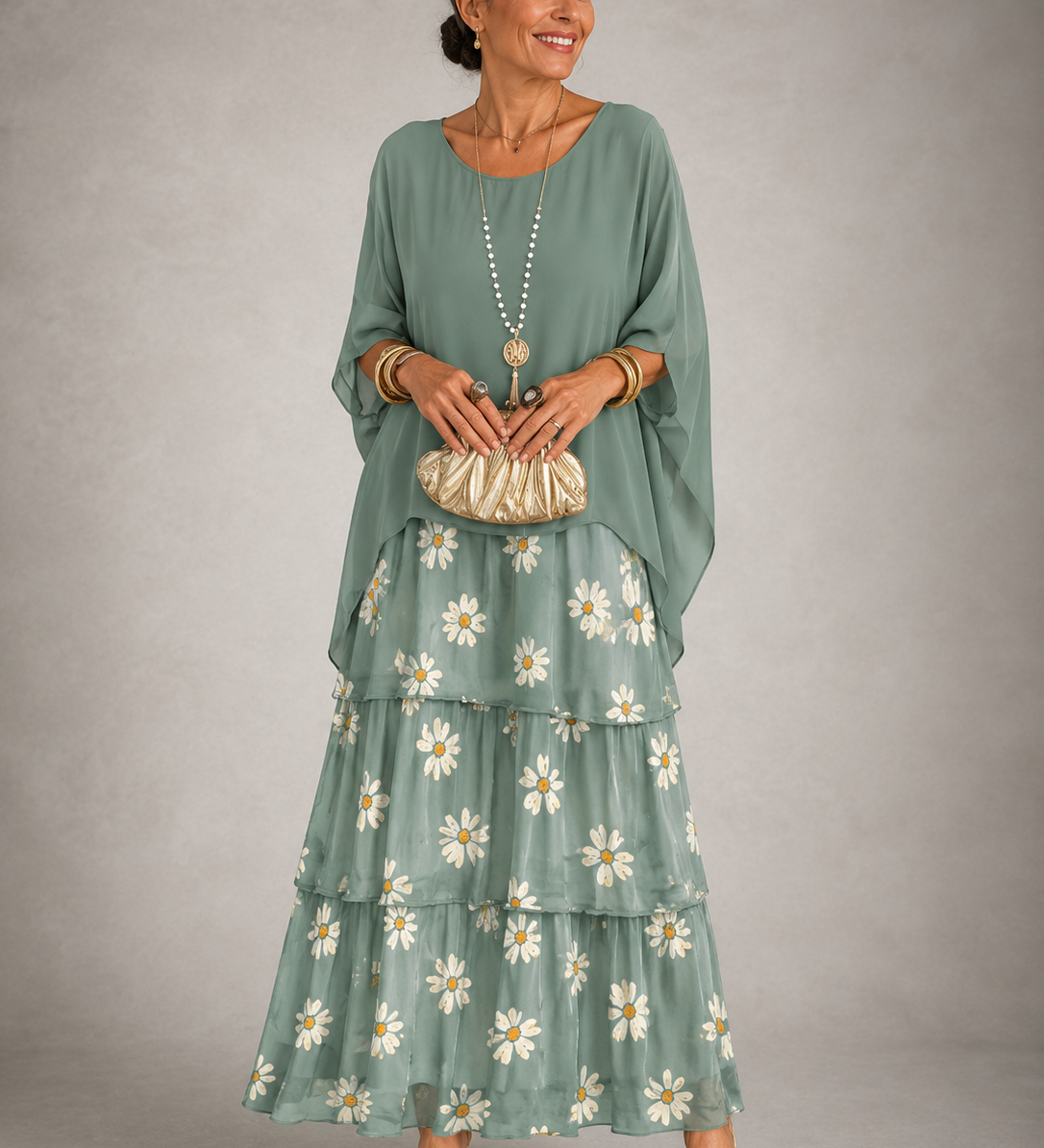 Emília - Vestido Longo Fluido e Elegante