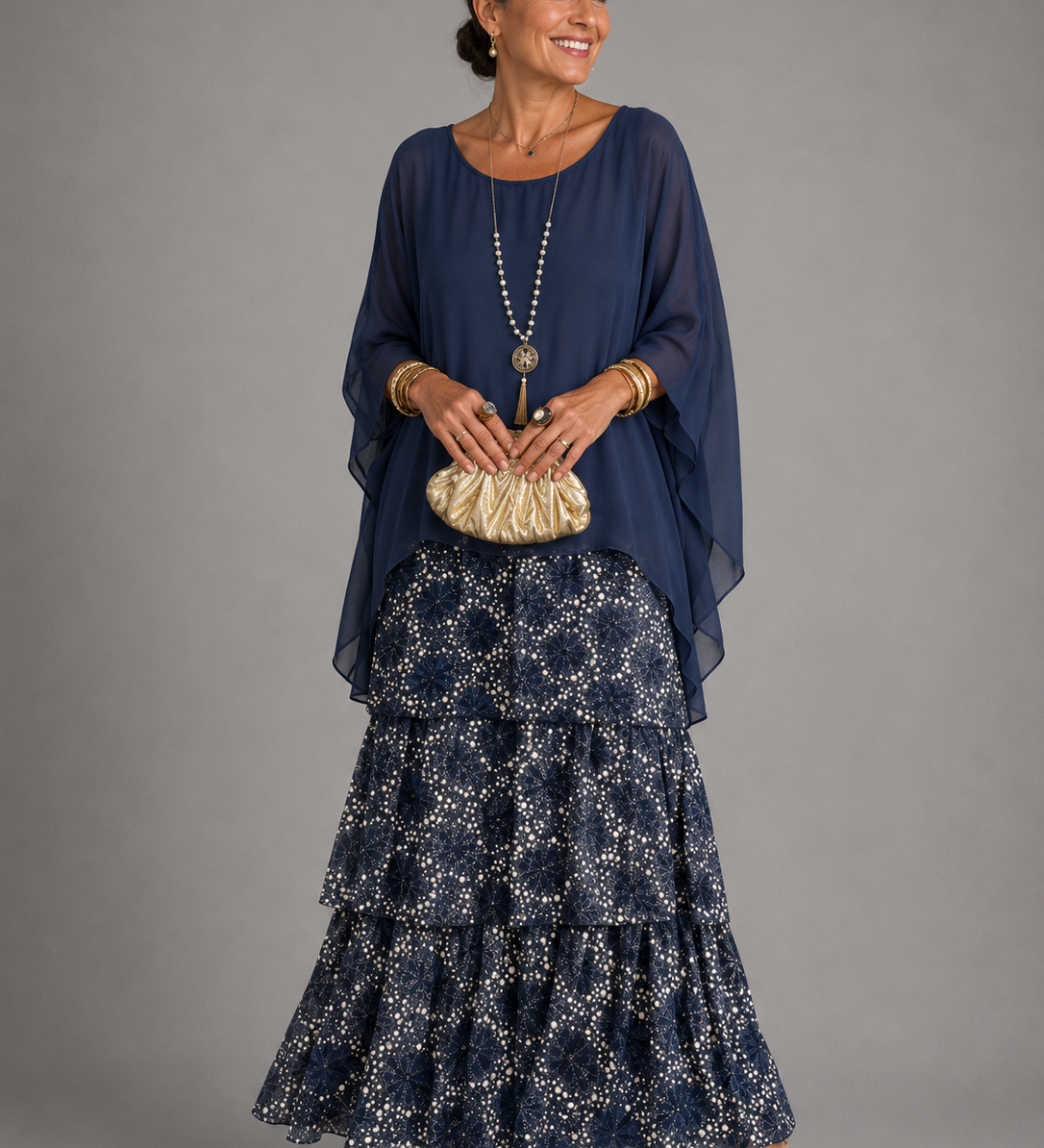 Emília - Vestido Longo Fluido e Elegante