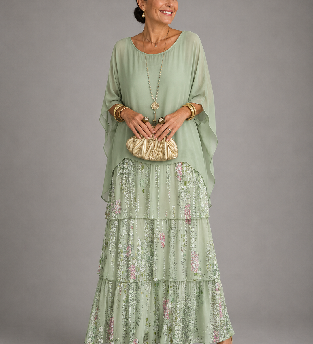 Emília - Vestido Longo Fluido e Elegante
