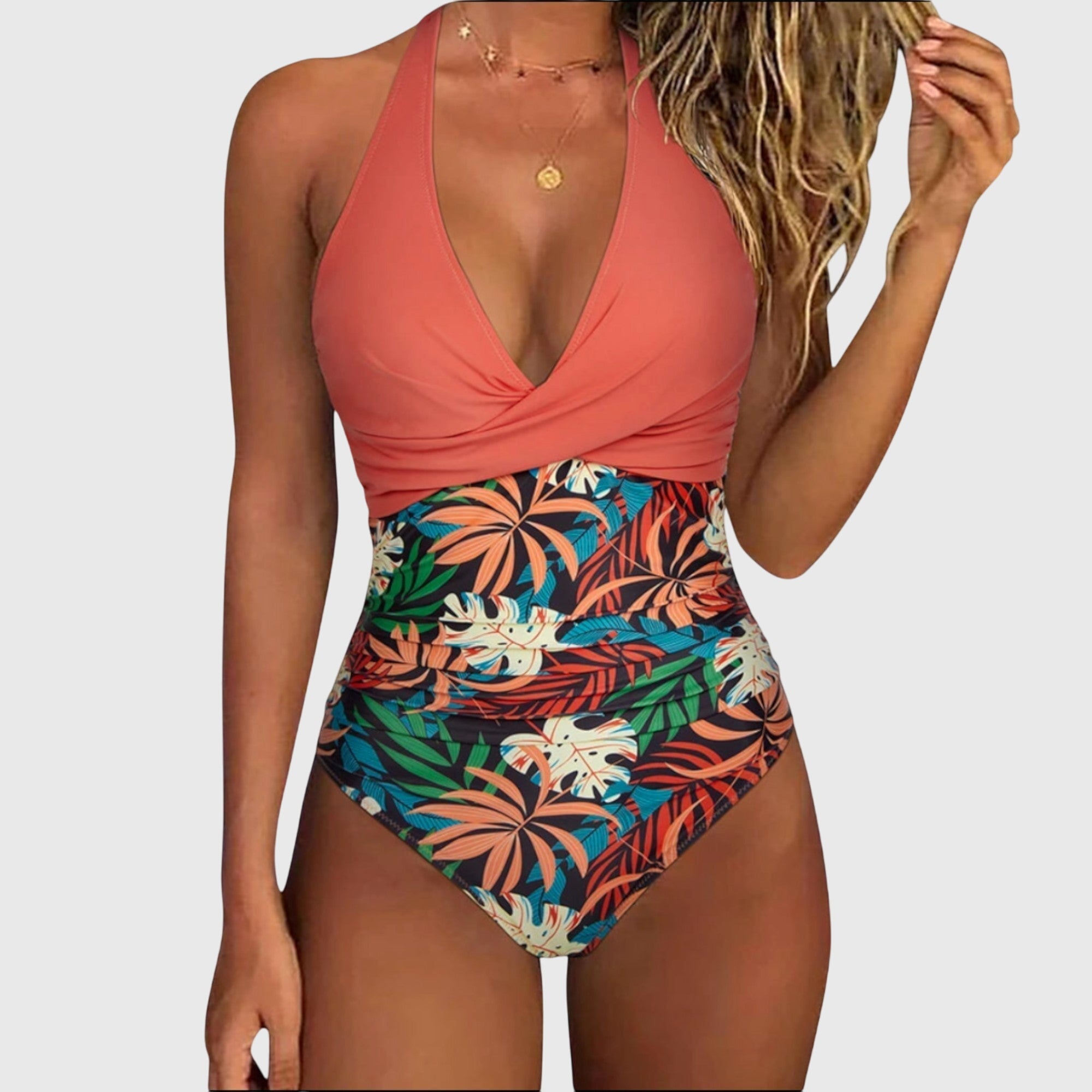 Florença - Fato de banho elegante para mulheres com decote em V