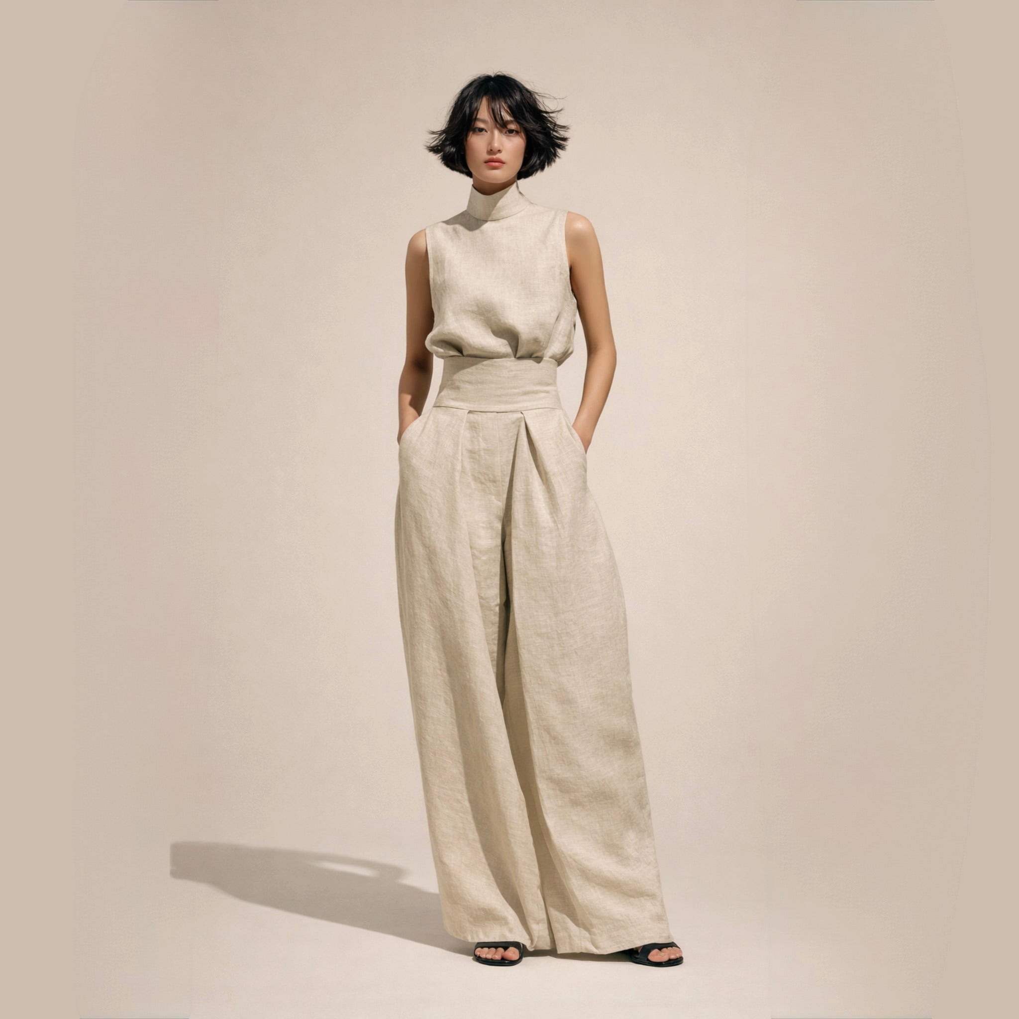 Elisa - Macacão Elegante de Cintura Alta