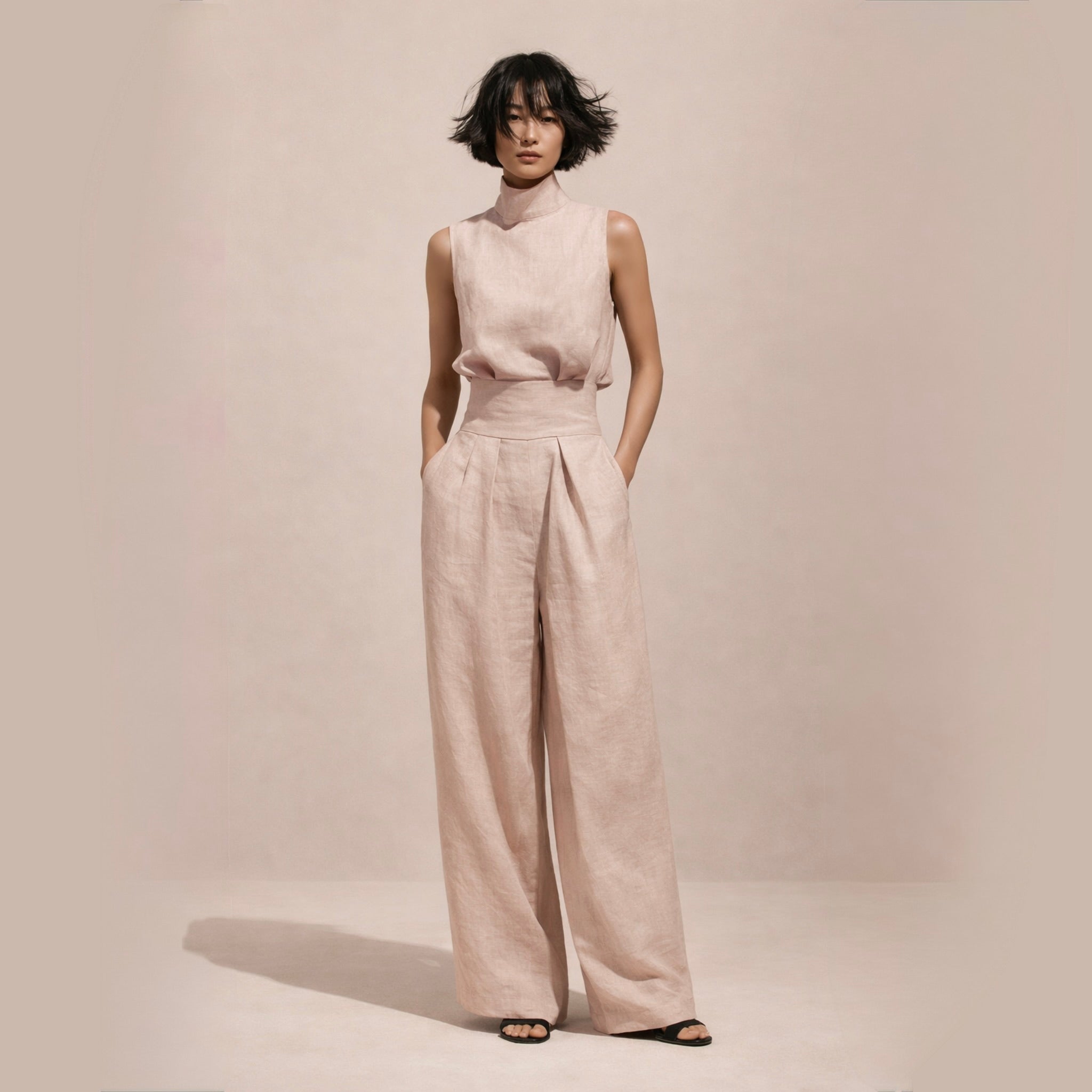 Elisa - Macacão Elegante de Cintura Alta